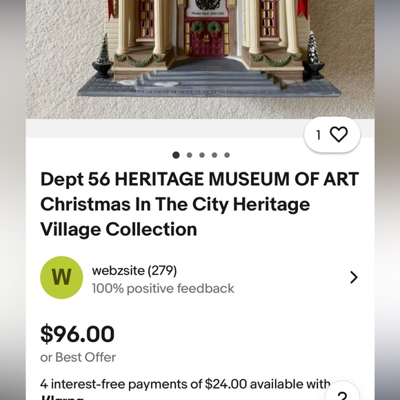 Department 56 Christmas In The City Series "Heritage Museum Of Art" #58831 - Picture 13 of 15